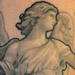 tattoo galleries/ - Nate Beavers Black and Gray Bernini Angel Statue Tattoo